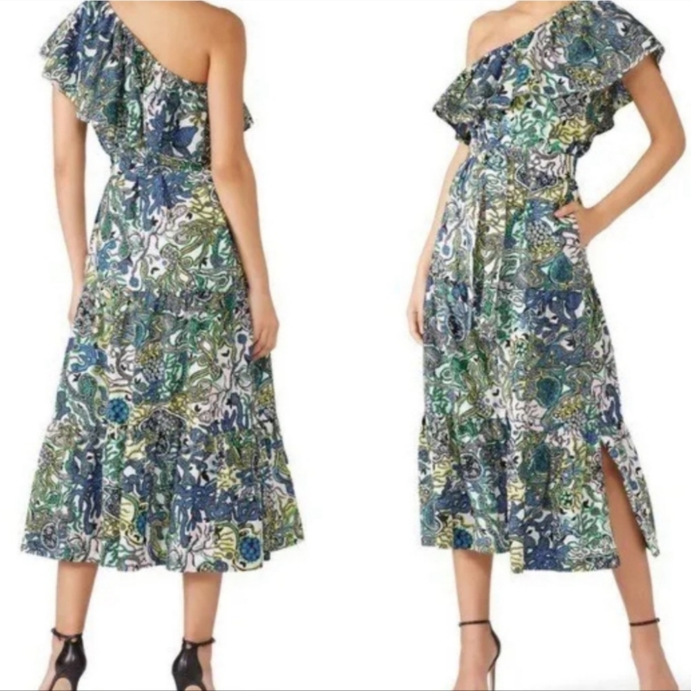 NEW A.L.C. Janelle One Shoulder Midi Dress size XS - Picture 2 of 10
